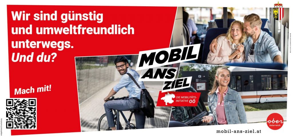 Die Initiative MOBIL ANS Ziel informiert über das gesamtheitliche Mobilitätsangebot in OÖ.
Foto: © MOBIL ANS ZIEL